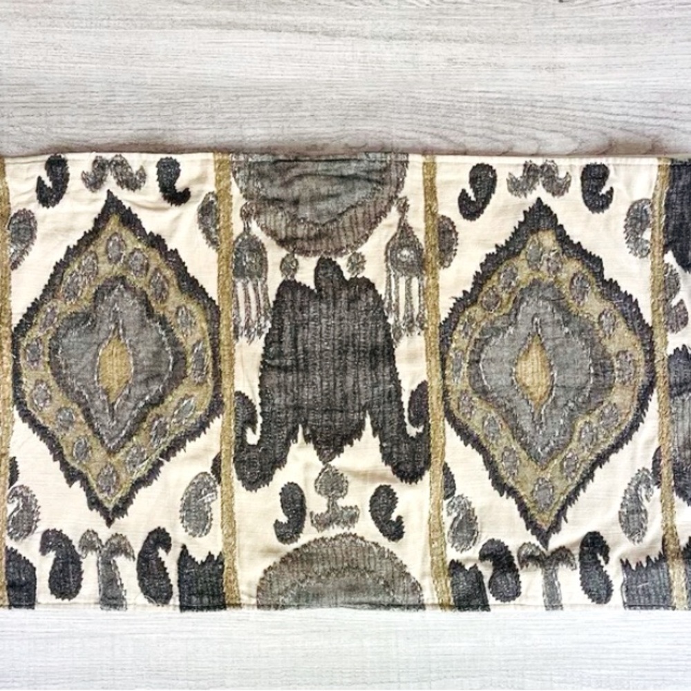 Pottery Barn Chiara Ikat Embroidered Lumbar Pillow Cover